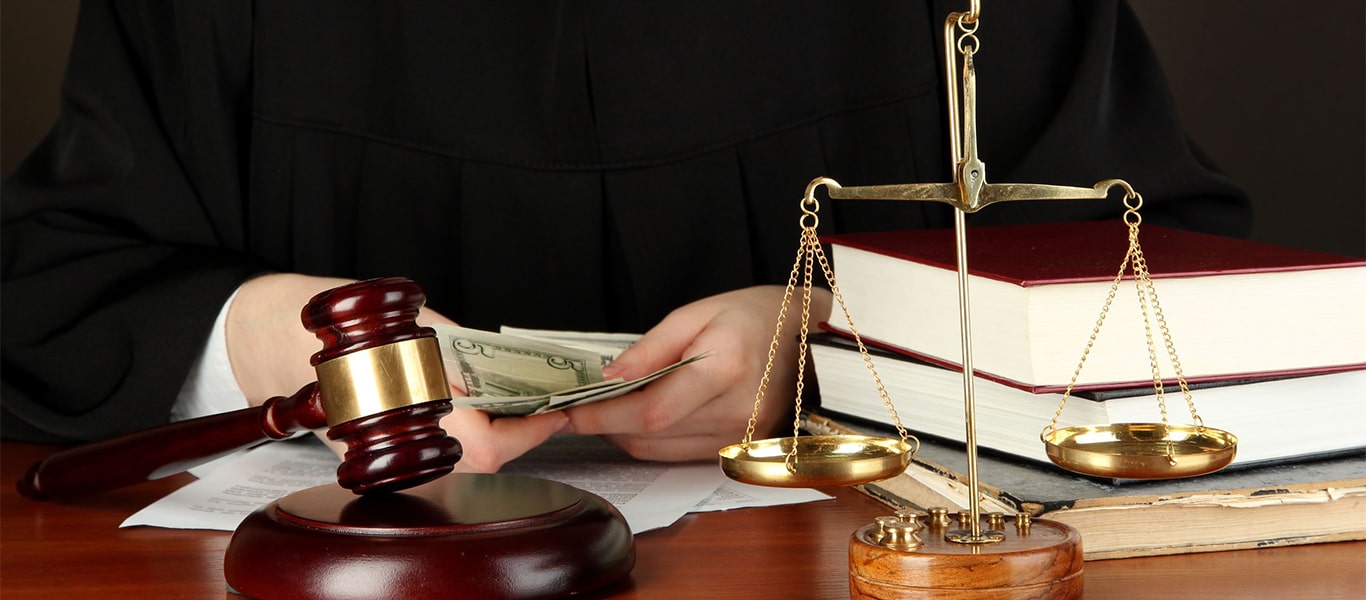 Scales of justice in a modern setting